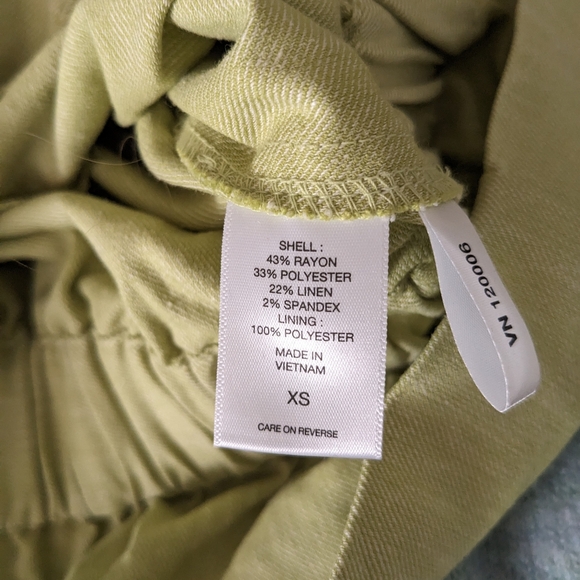 Short Sleeve Lime, Linen Blend Fitted Jacket -XS- NY&C - Picture 7 of 7